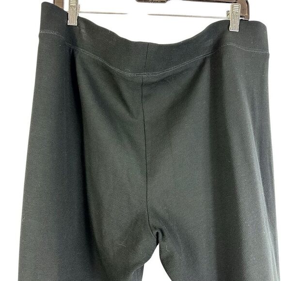 J. Jill Black Ponte Pull on Pants Zip Ankle Hem Skinny Taper Stretch  Size XL - Picture 4 of 9